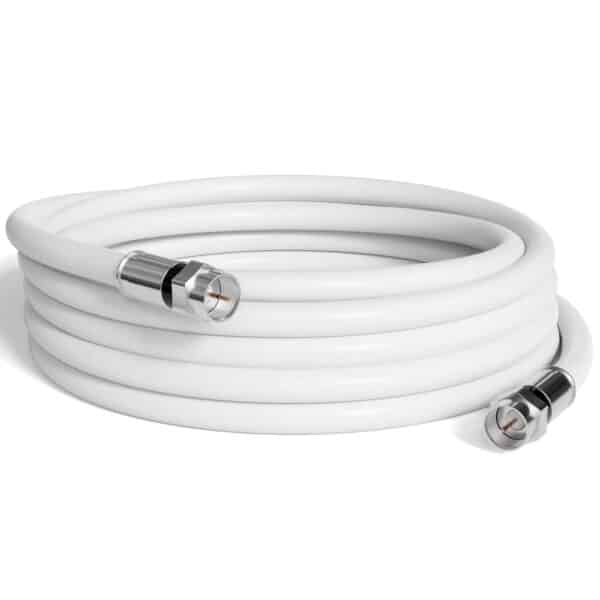 Quad Shield RG6 Coax Cable F Pin Coaxial Tip BNC Extension Wire for Satellite Dish Cable TV